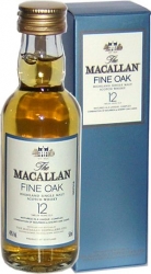 Whisky Macallan 12y 40% 50ml miniatura Krabička