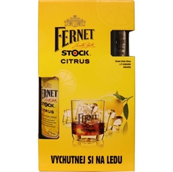 Fernet Stock citrus 27% 0,5l 2x sklenička originál